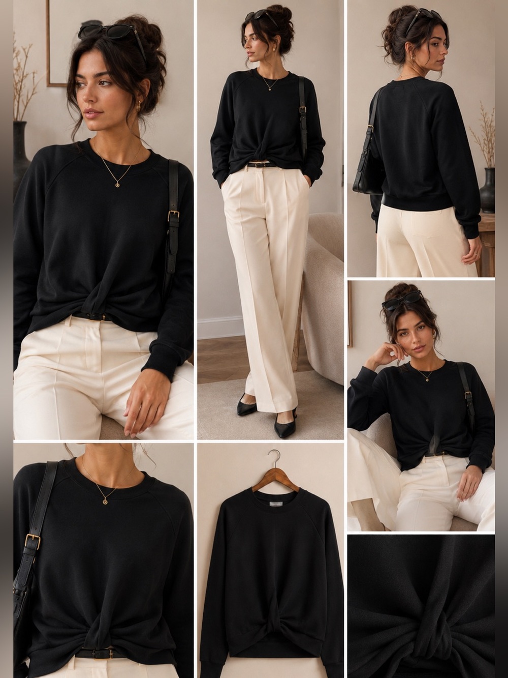 NWT Banana Republic Weekender Twist Front Pullover Sweatshirt